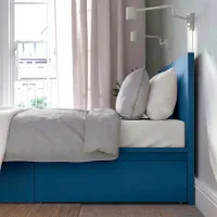 Кровать Ikea Malm/Luroy 4 160 x 200 см / Шпон / Синий photo 3