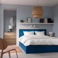 Кровать Ikea Malm/Luroy 4 160 x 200 см / Шпон / Синий photo 9