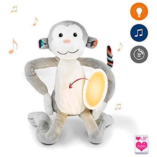 Jucărie interactivă Zazu Max Soft Toy Nightlight  3+ / Gray photo 4