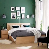 Кровать Ikea Malm/Lonset 140 x 200 см / Шпон / Дубовый шпон беленый photo 3