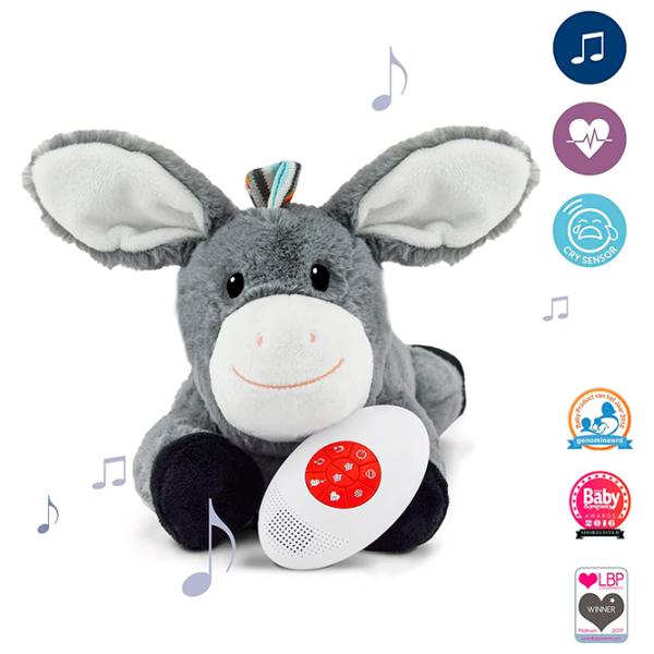 Интерактивная игрушка Zazu Animals Don Baby Sleep Soother  0+ / Серый photo 3