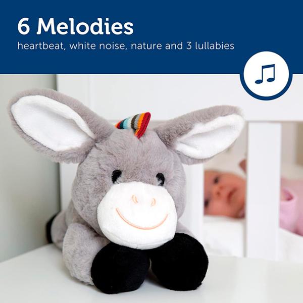 Интерактивная игрушка Zazu Animals Don Baby Sleep Soother  0+ / Серый photo 4