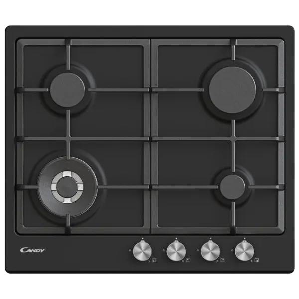Plită încorporabilă pe gaz Candy CHG6BF4WPBB Oțel emailat / Black photo 1