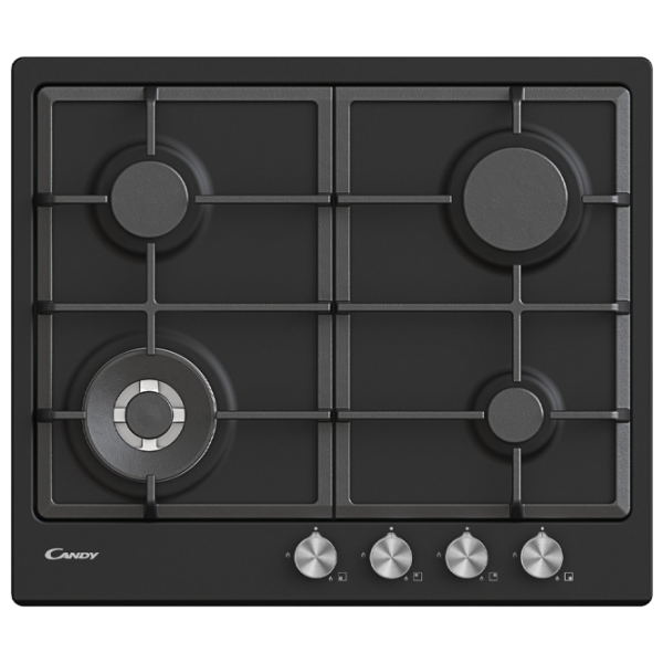Plită încorporabilă pe gaz Candy CHG6BF4WPBB Oțel emailat / Black photo 1