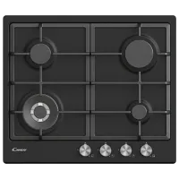 Plită încorporabilă pe gaz Candy CHG6BF4WPBB Oțel emailat / Black