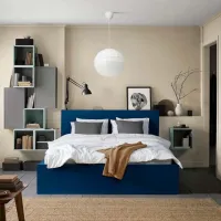 Кровать Ikea Malm/Lonset 140 x 200 см / Шпон / Синий photo 2