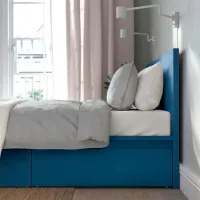 Кровать Ikea Malm/Lonset 140 x 200 см / Шпон / Синий photo 11