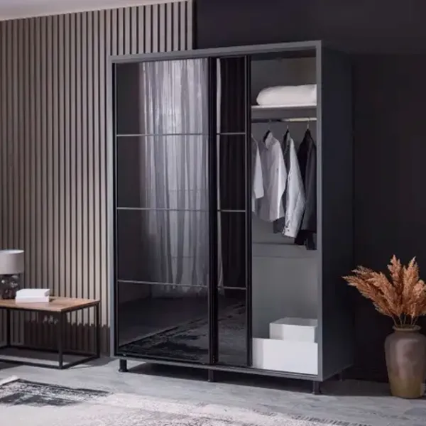 Шкаф Ambianta Torino 140 x 58см x 224 / ДСП / Графитовый photo 3 Шкаф Ambianta Torino 140 x 58см x 224 / ДСП / Графитовый photo 3