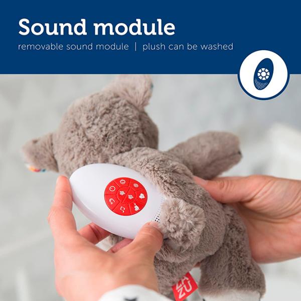 Интерактивная игрушка Zazu Animals Coco Baby Sleep Soother  0+ / Серый photo 8