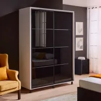 Dulap Ambianta Torino 140 x 58 x 224 / DSP / Alb photo 2