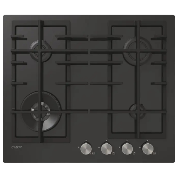 Plită încorporabilă pe gaz Candy CVFG6BF4PX Sticlă călită / Black photo 1