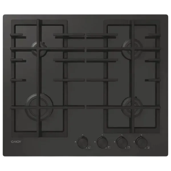 Plită încorporabilă pe gaz Candy CVFG6PB Sticlă călită / Black photo 1