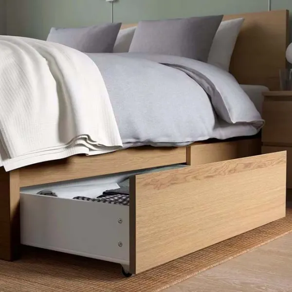 Кровать Ikea Malm 160 x 200 см / Шпон / Дубовый шпон беленый photo 5