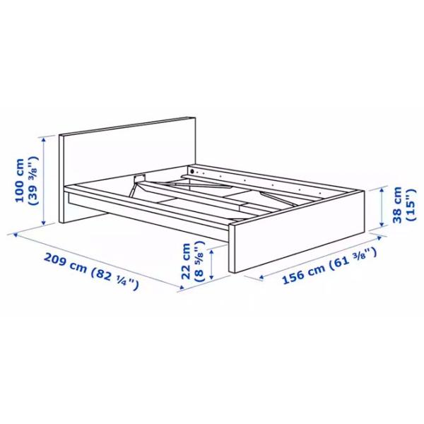Pat Ikea Malm/Lonset 140 x 200 cm / Furnir / White photo 7