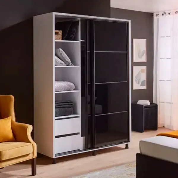 Dulap Ambianta Torino 160 x 58 x 224 / DSP / Alb photo 3 Dulap Ambianta Torino 160 x 58 x 224 / DSP / Alb photo 3