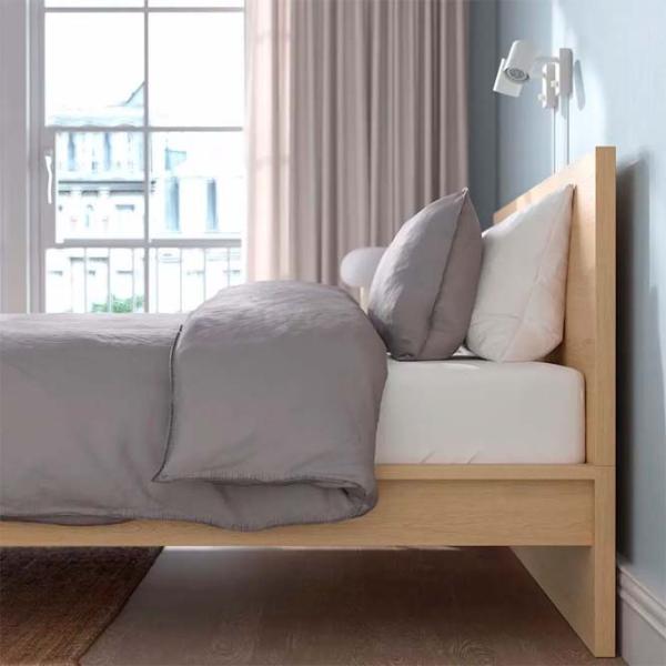 Pat Ikea Malm/Lonset 160 x 200 cm / Masiv / Bleached oak veneer photo 4