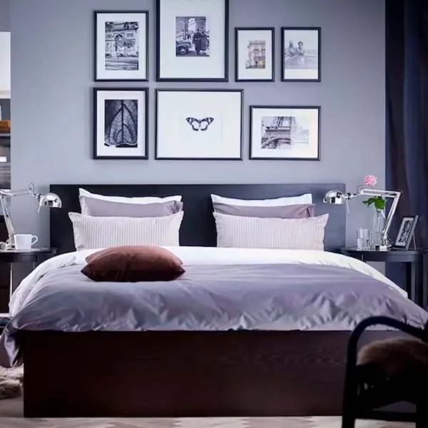 Pat Ikea Malm/Lonset 160 x 200 cm / Masiv / Black-Brown photo 2