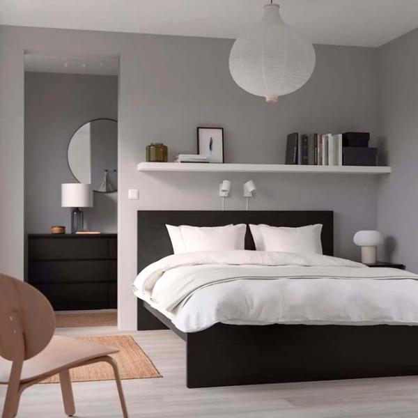 Pat Ikea Malm/Lonset 160 x 200 cm / Masiv / Black-Brown photo 6