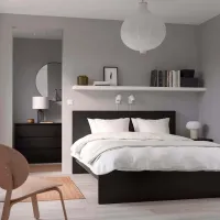 Кровать Ikea Malm/Lonset 160 x 200 см / Массив / Черно-Коричневый photo 6