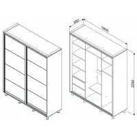 Dulap Ambianta Torino 180 x 58 x 224 / DSP / Fungo photo 4