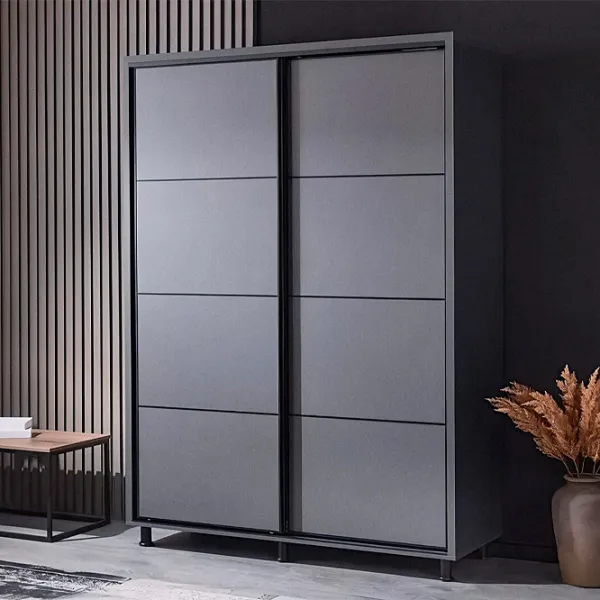 Шкаф Ambianta Torino 180 x 58см x 224 / ДСП / Графитовый photo 2