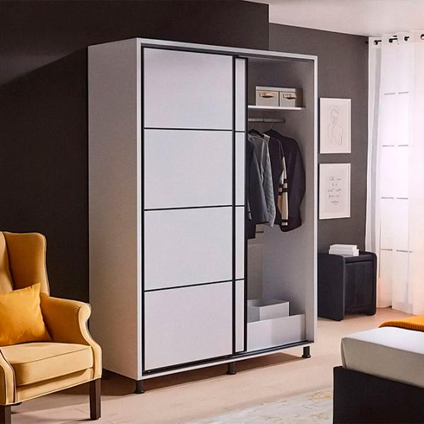 Шкаф Ambianta Torino 160 x 58см x 224 / ДСП / Белый photo 3 Шкаф Ambianta Torino 160 x 58см x 224 / ДСП / Белый photo 3