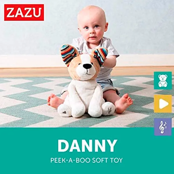 Интерактивная игрушка Zazu Danny Peek-a-boo Soft Toy  0+ / Белый photo 3