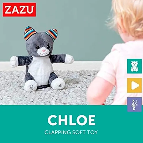 Интерактивная игрушка Zazu Chloe Clapping Soft Toy  0+ / Серый photo 4