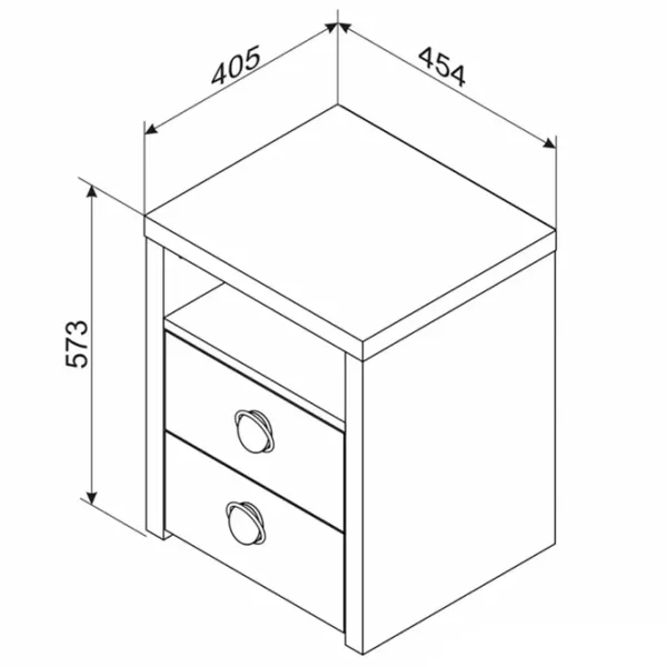 Noptiere Ambianta Universală 57.3 x 45.5 x / PAL / White photo 2