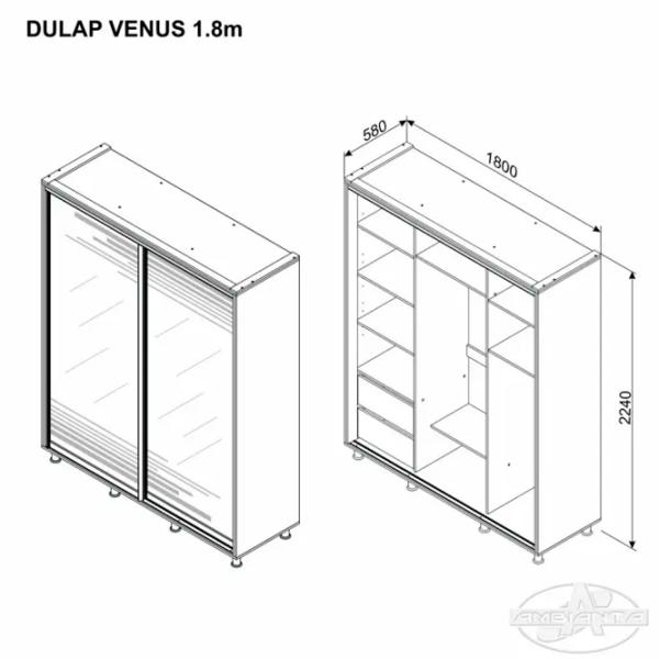 Dulap Ambianta Venus 180 x 58 x 224 / DSP / Fungo photo 3 Dulap Ambianta Venus 180 x 58 x 224 / DSP / Fungo photo 3