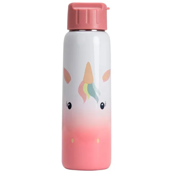 Бутылочка Premaman Unicorn 0.38л  / Металл / Розовый photo 1