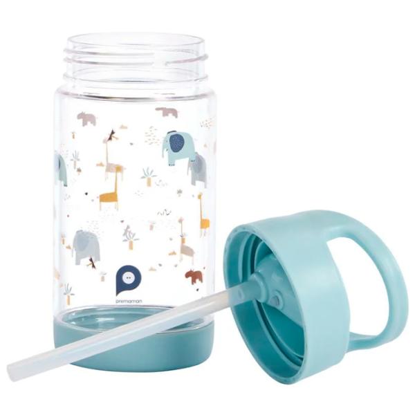 Sticluță cu pai Premaman Savanna 0.4l 4 ani / Plastic / Blue photo 5