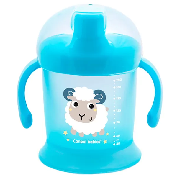 Sticluță Canpol Babies Bunny & Company 0.2l 12 luni / Silicon / Multicolor photo 1