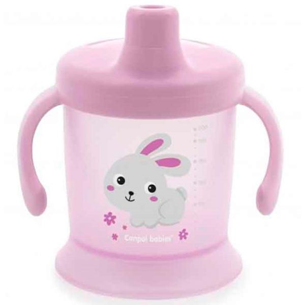 Sticluță Canpol Babies Bunny & Company 0.2l 12 luni / Silicon / Multicolor photo 2