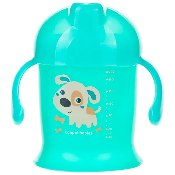 Sticluță Canpol Babies Bunny & Company 0.2l 12 luni / Silicon / Multicolor photo 4