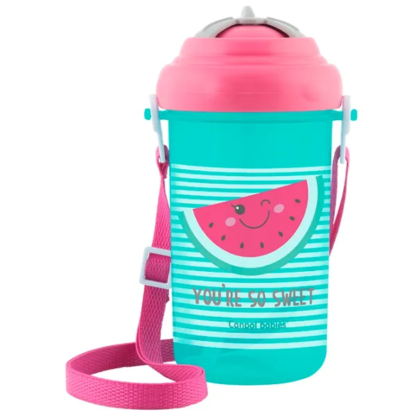 Sticluță cu pai Canpol Babies 4/102 0.4l 12 luni / Silicon / Blue photo 3