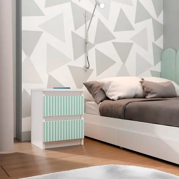 Noptiere TopEshop Malwa M2 40 x 30 x 30 / PAL / White photo 4