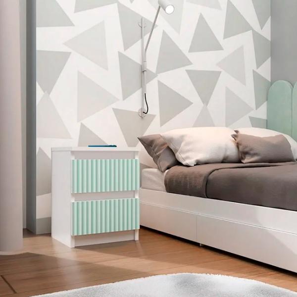 Noptiere TopEshop Malwa M2 40 x 30 x 30 / PAL / White photo 4