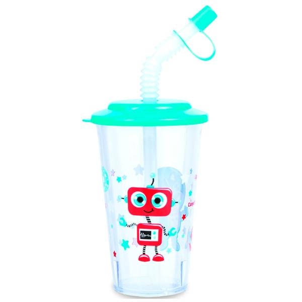 Sticluță cu pai Canpol Babies 4/112 0.32l 1 an / Plastic / Multicolor photo 7