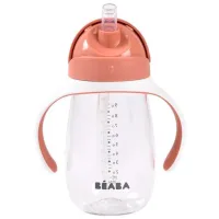 Sticluță cu pai Beaba Terracotta 0.3l 8 luni / Tritan / Brown photo 2