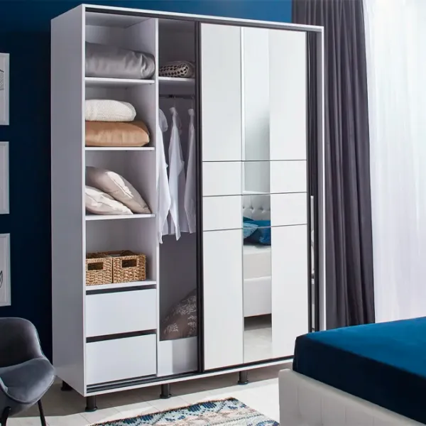 Dulap Ambianta Rio 180 x 58 x 224 / DSP / Alb photo 3 Dulap Ambianta Rio 180 x 58 x 224 / DSP / Alb photo 3