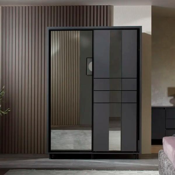 Dulap Ambianta Rio 180 x 58 x 224 / DSP / Grafit photo 2 Dulap Ambianta Rio 180 x 58 x 224 / DSP / Grafit photo 2