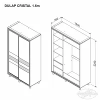 Dulap Ambianta Cristal 160 x 58 x 224 / DSP / Fungo photo 2
