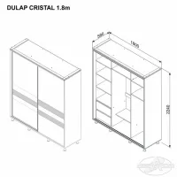 Dulap Ambianta Cristal 180 x 58 x 224 / DSP / Fungo photo 3