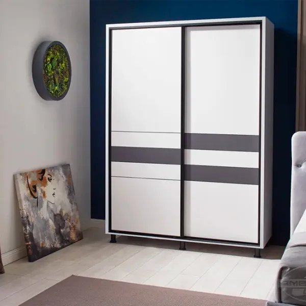 Шкаф Ambianta Cristal 180 x 58см x 224 / ДСП / Белый photo 3 Шкаф Ambianta Cristal 180 x 58см x 224 / ДСП / Белый photo 3