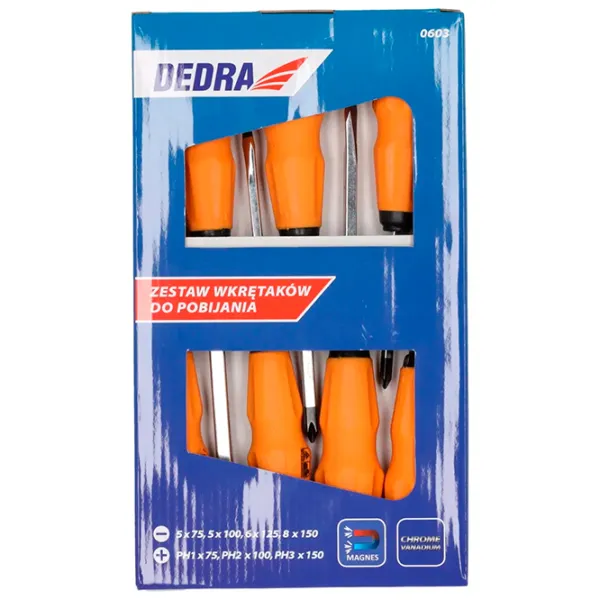 Set de șurubelnițe Dedra 5902628006035 Cantitatea în set: 7 photo 6