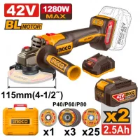 Polizor INGCO CAGLI4128112 Unghiular / / Black