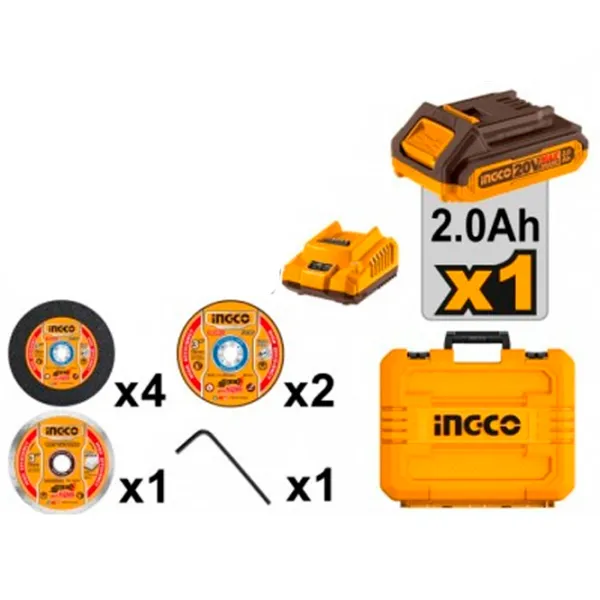 Polizor INGCO CAGLI76012 Unghiular / / Yellow photo 5