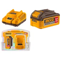 Комплект из аккумулятора и зарядного устройства INGCO FBCPK1012 Li-Ion / 4 Ач / 20 В