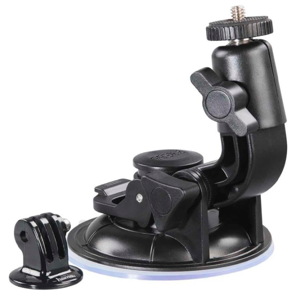 Suport pentru cameră action Hama Suction Mount with Ball Head 360 Black photo 2